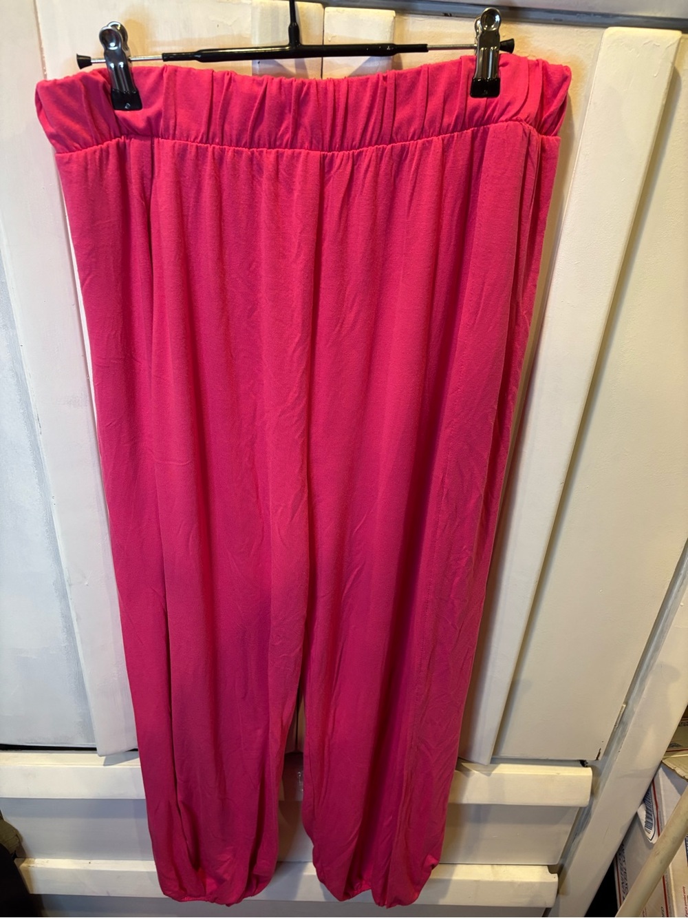 Zenana Outfitters Hot Pink Elastic Waist Pants